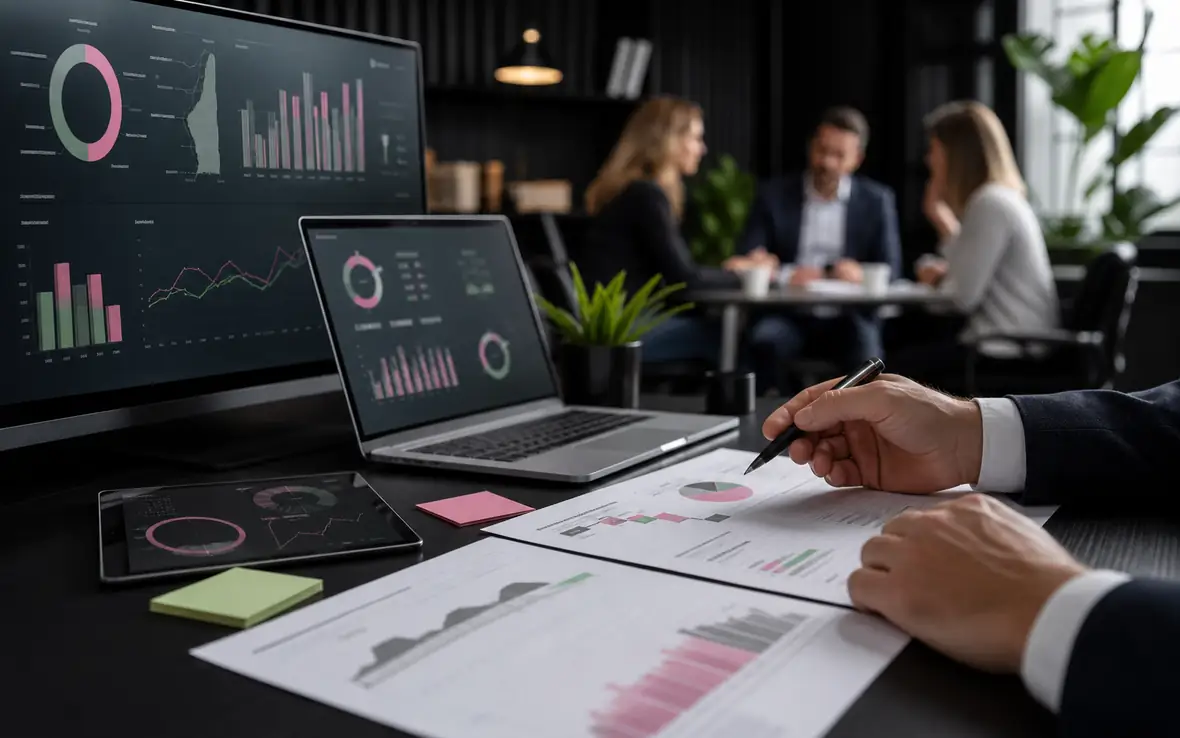 Revenue intelligence dashboard and commercial growth reports for a Leeds business growth system
